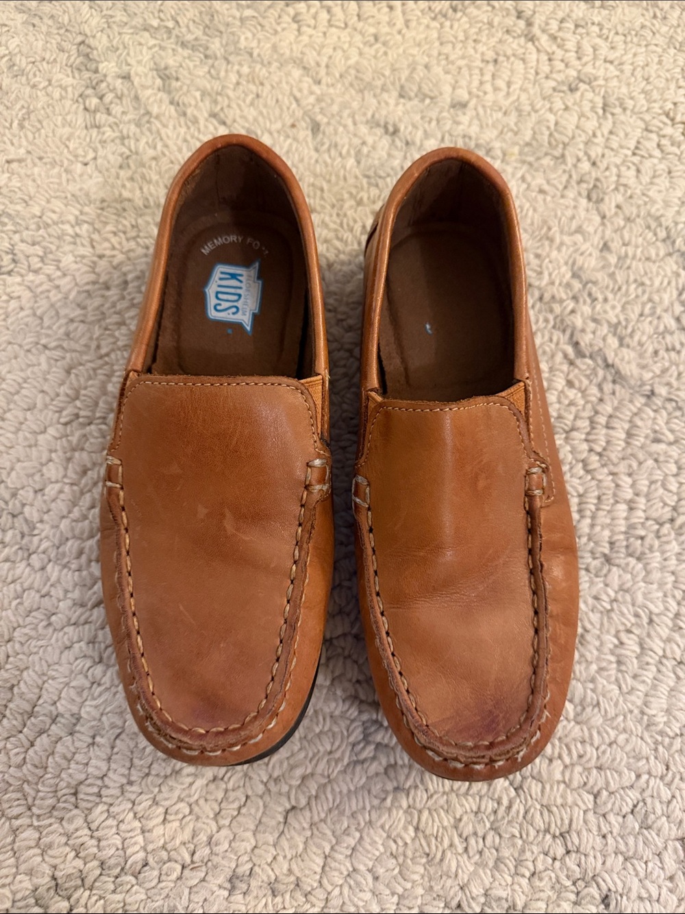 Flosheim Kids Brown Slip-On Leather Loafers